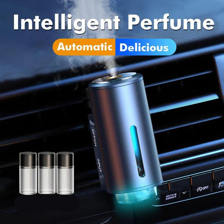 Elegant car air vent aroma diffuser with intelligent atomising technology for even fragrance distribution
