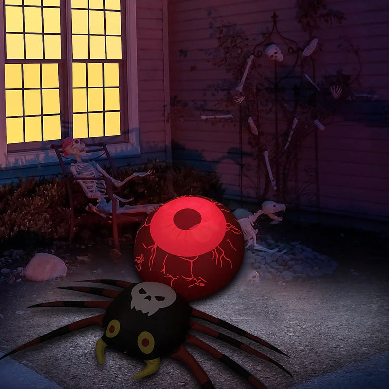 GiftHome UK Illuminating Halloween Inflatable Spider Decoration