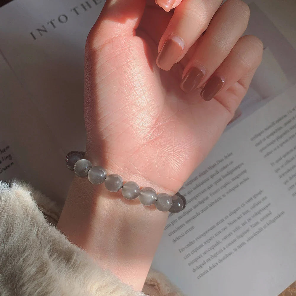 Black Moonlight Crystal Bracelet - A stylish and elegant accessory with a sleek, minimalist design