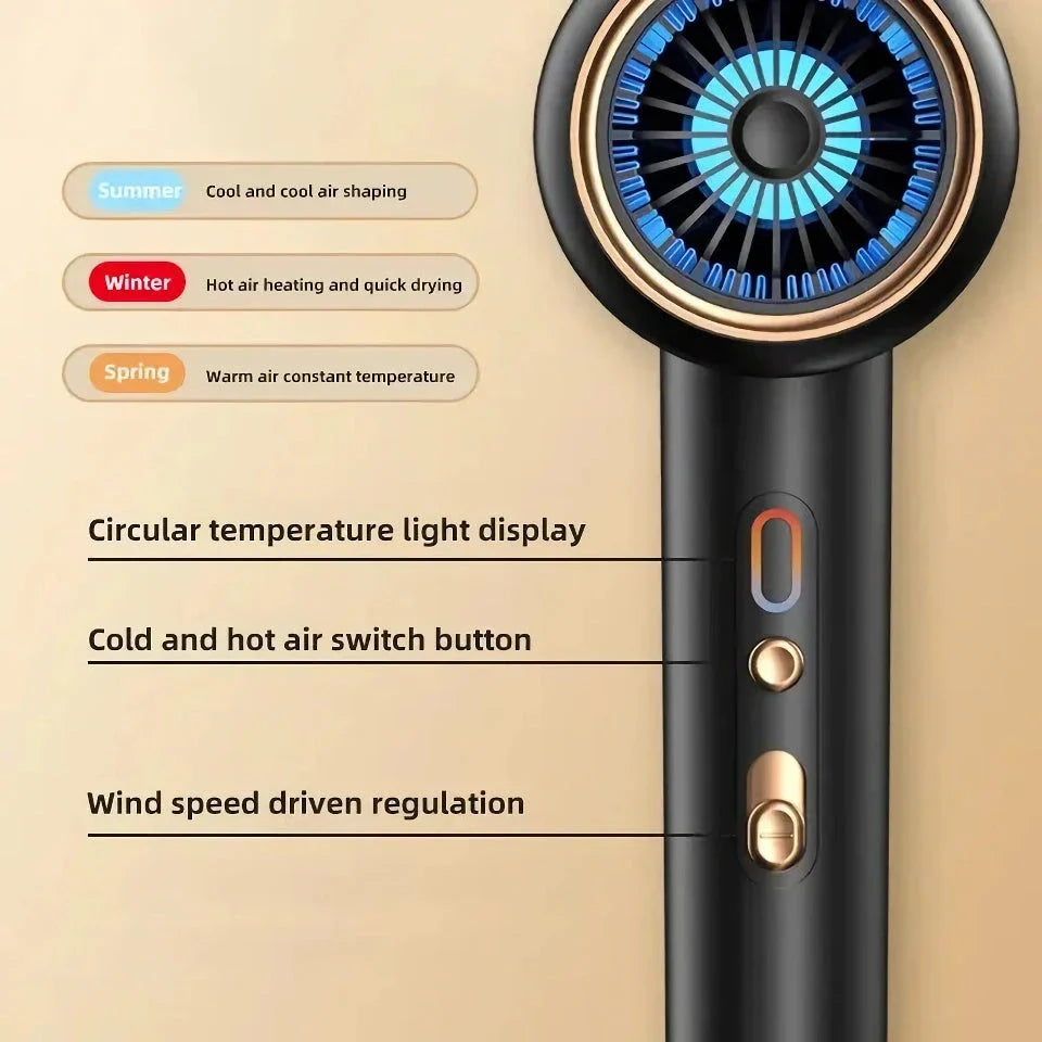 2400W Professional High-Speed Hair Dryer with Advanced Negative Ion Technology for Smooth, Frizz-Free Results