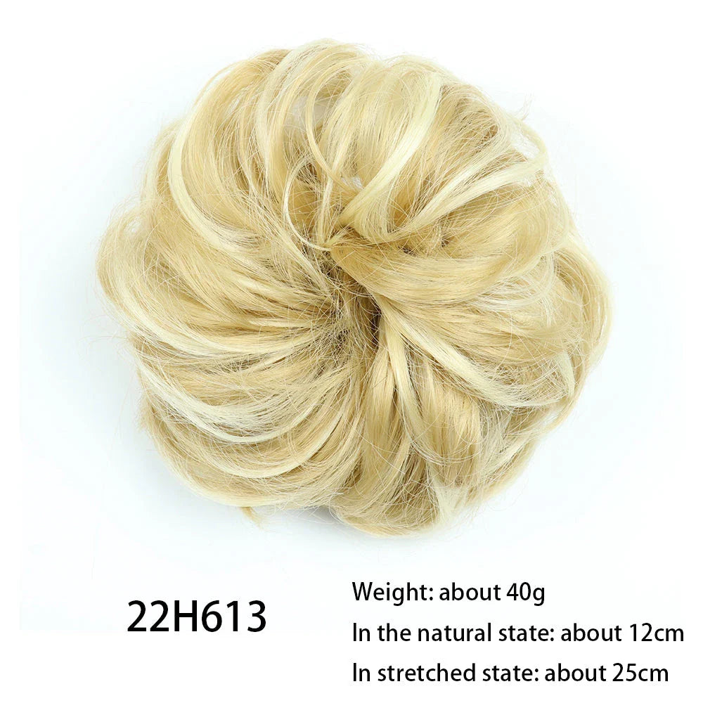 Messy Chignon Donut Hair Bun Pad in Fawn Brown, a versatile hair accessory that provides effortless elegance