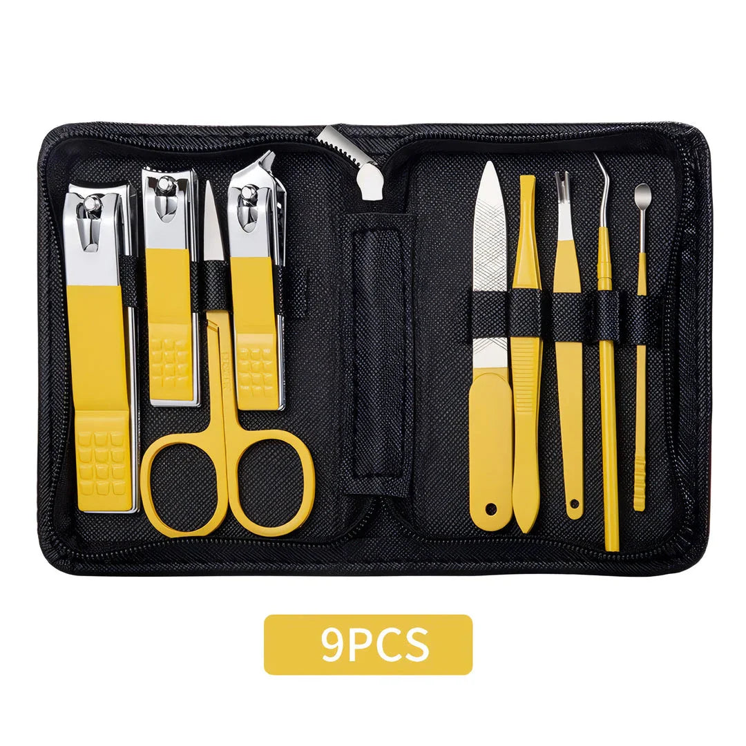 Premium Stainless Steel Nail Clipper Set with Portable Travel Case for Salon-Quality Grooming at Home