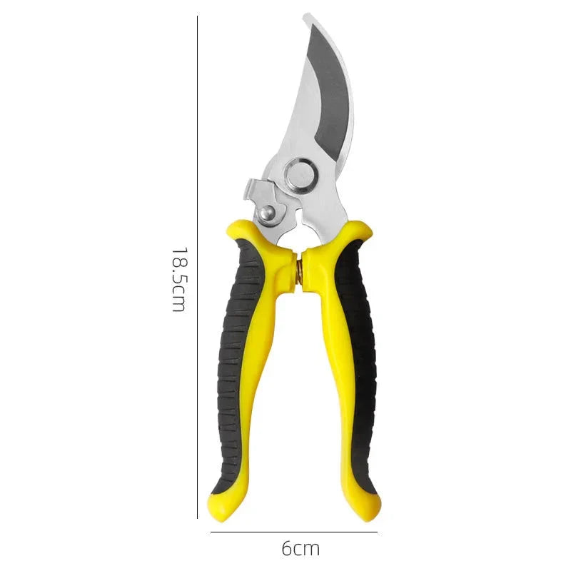 Professional Bypass Pruning Shears with stainless steel blades and ergonomic non-slip handles for effortless gardening