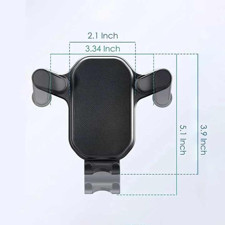 360-degree rotation car phone holder with secure hook-type base and one-handed operation for safe driving in the UK
