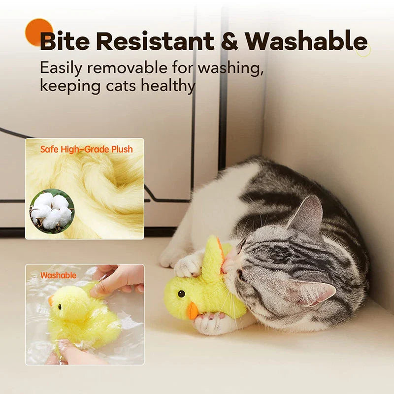 GiftHome UK Premium Interactive Plush Duck Toy for Cats
