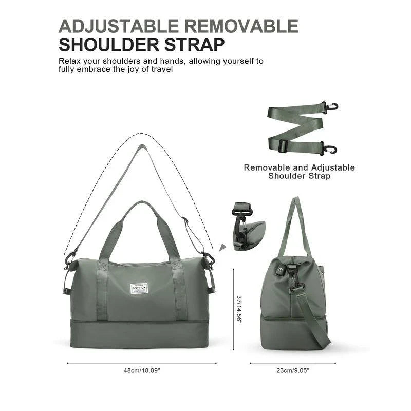 Large Expandable Travel Duffel Bag in Pink - A versatile and durable companion for any journey