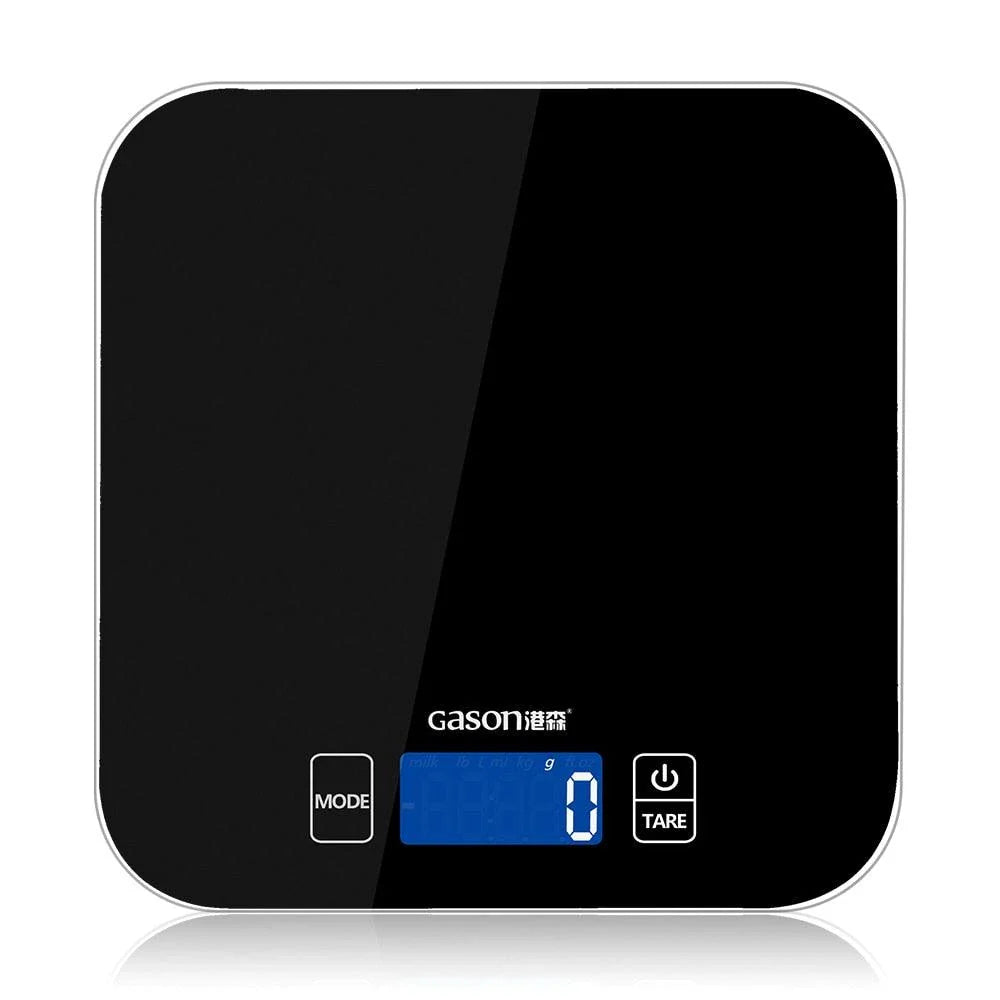 Compact white electronic kitchen scales with digital display for precise meal preparation