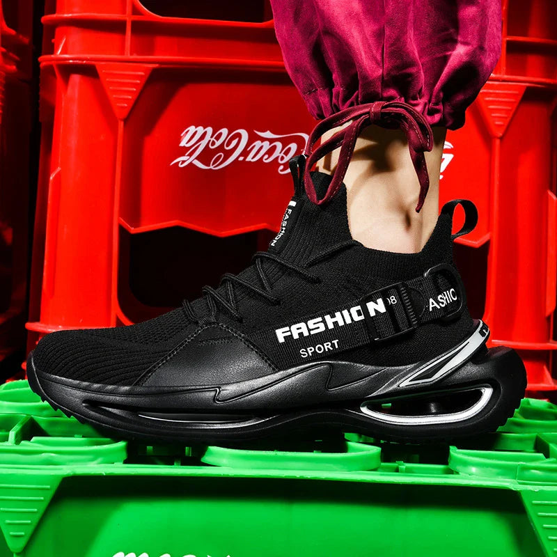 A pair of modern, lightweight Korean men's sports shoes in a variety of colours