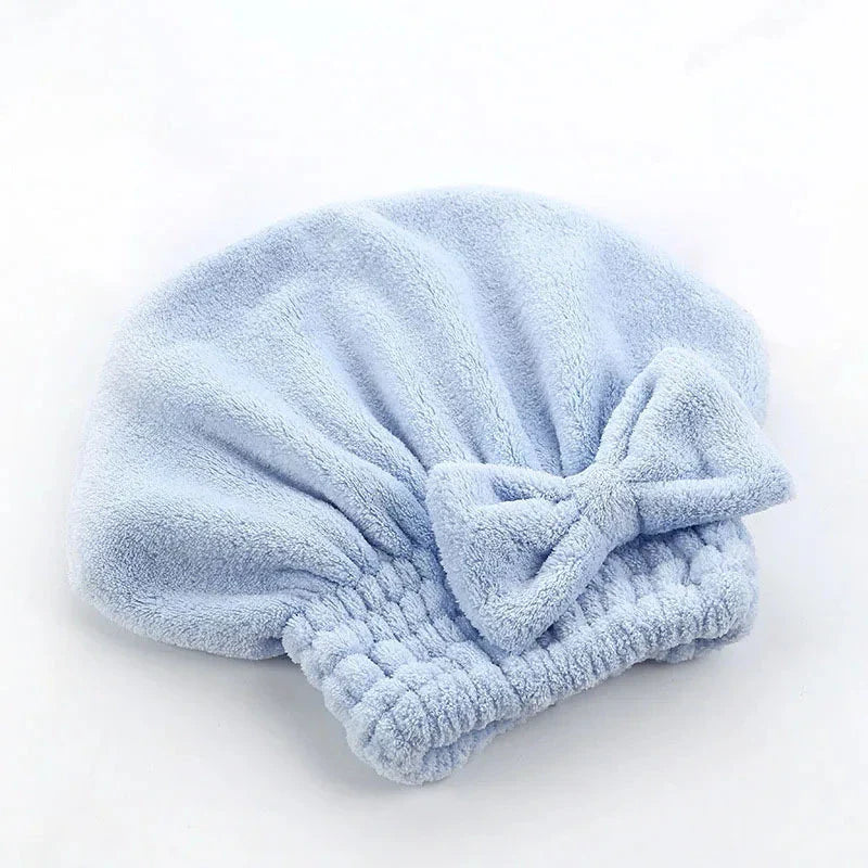 Bamboo Hair Towel Wrap: Microfibre Hair Drying Turban with Stylish Bowknot Design