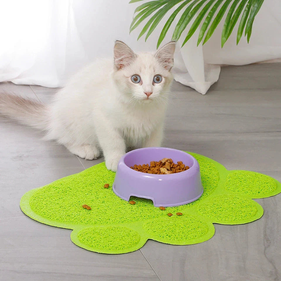 Anti-Slip Pet Mat with Charming Cat Paw Design for Cats and Dogs
