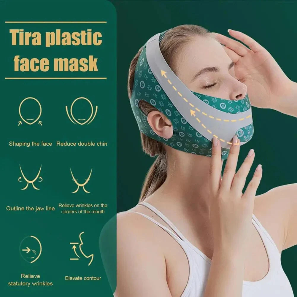 Contour-Enhancing Adjustable Sleep Mask for Firmer, Lifted Facial Appearance