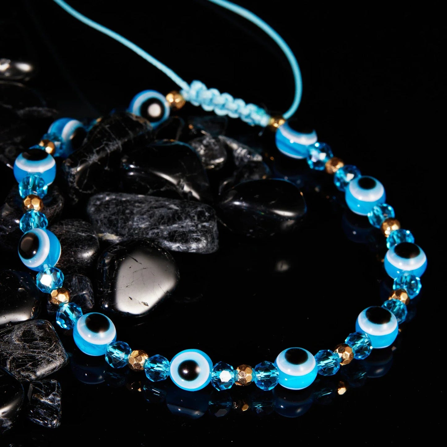A beautiful adjustable bracelet with sparkling crystal beads in various colours