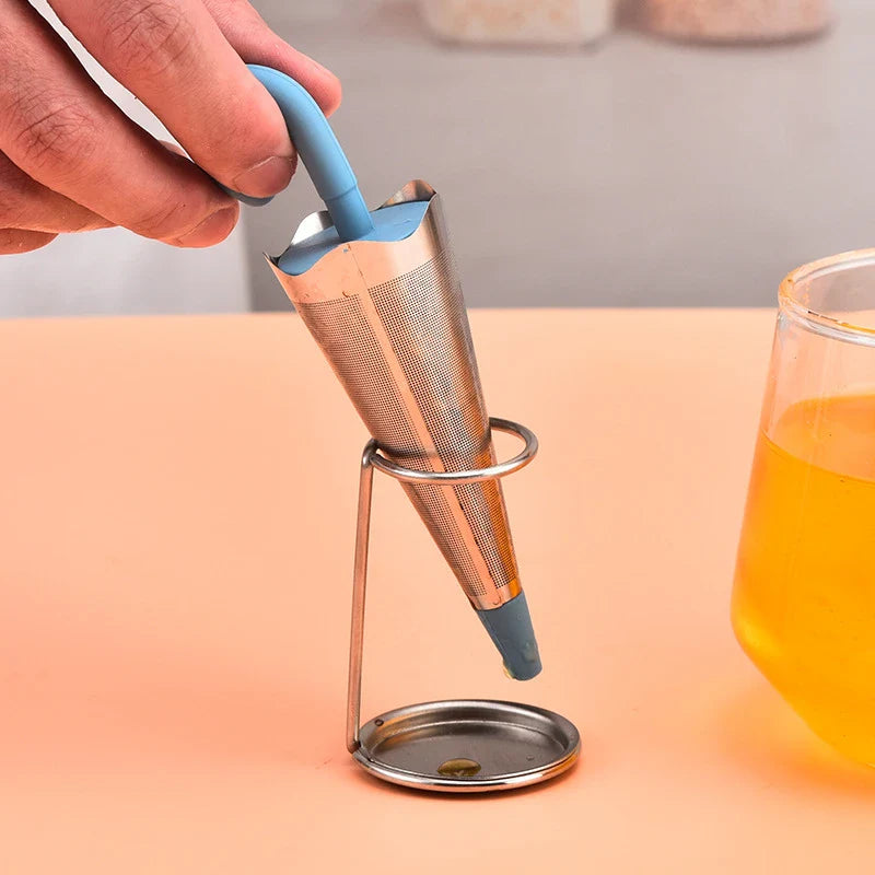 GiftHome UK Versatile Silicone and Stainless Steel Tea Strainer