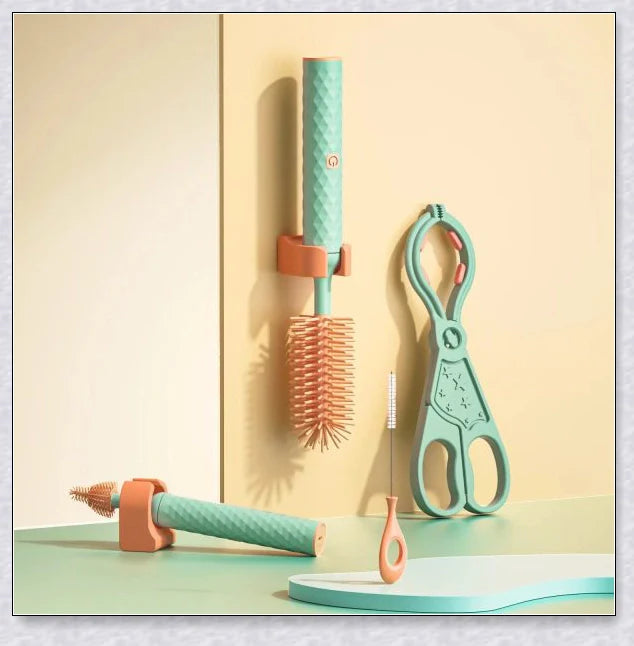 Premium rechargeable electric baby bottle and cup cleaning brush set made with safe, durable materials