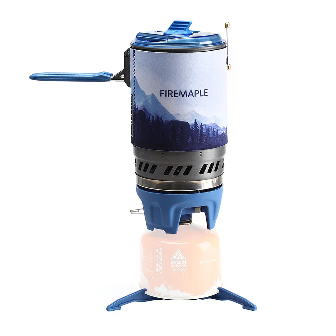 Camping Cooking System with Micro Regulator Portable Stove in Red - Durable Outdoor Cooking Companion
