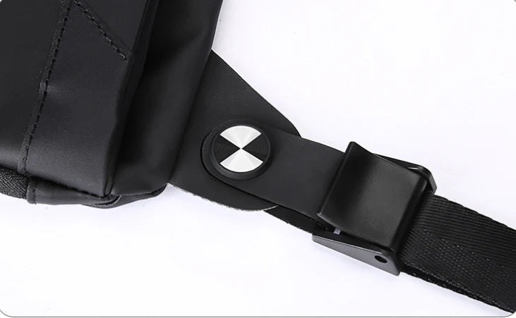 A sleek, sophisticated messenger bag made of premium PU leather, designed for the modern, urbane gentleman in the UK.