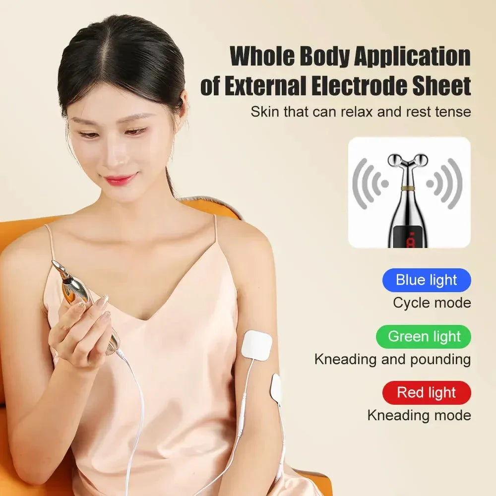 Electronic Acupuncture Massage Pen with 19 adjustable intensity levels and three targeted massage modes for natural pain relief and muscle relaxation