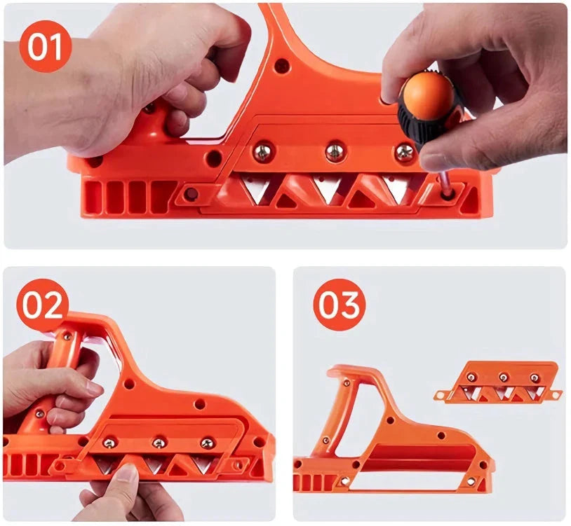 Professional drywall hand plane with adjustable 45/60-degree blade for precision chamfering and woodworking tasks
