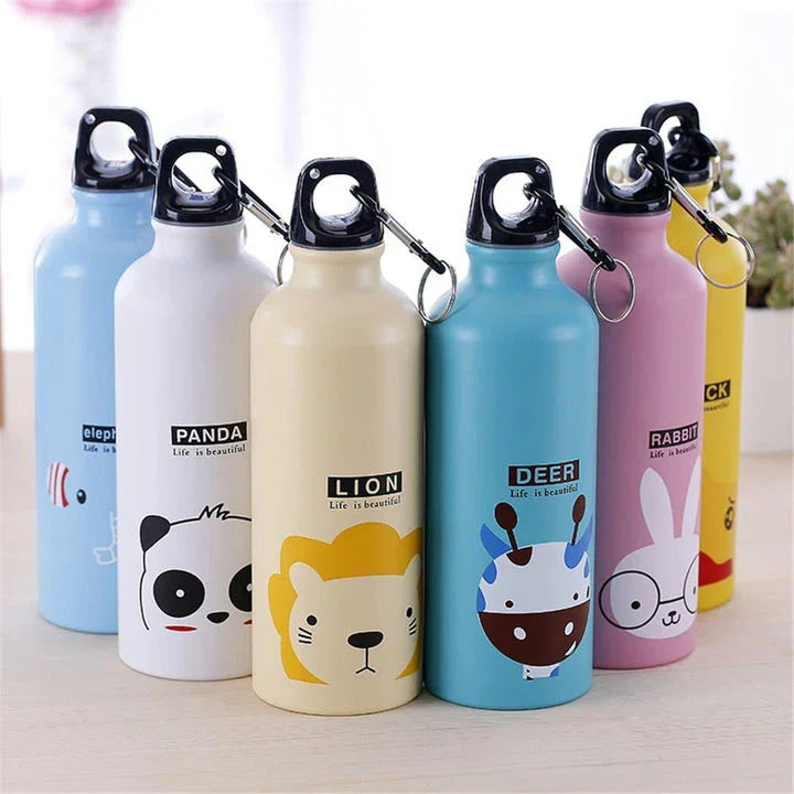 Premium metal water bottle with stylish animal-inspired prints, perfect for everyday hydration and British consumers