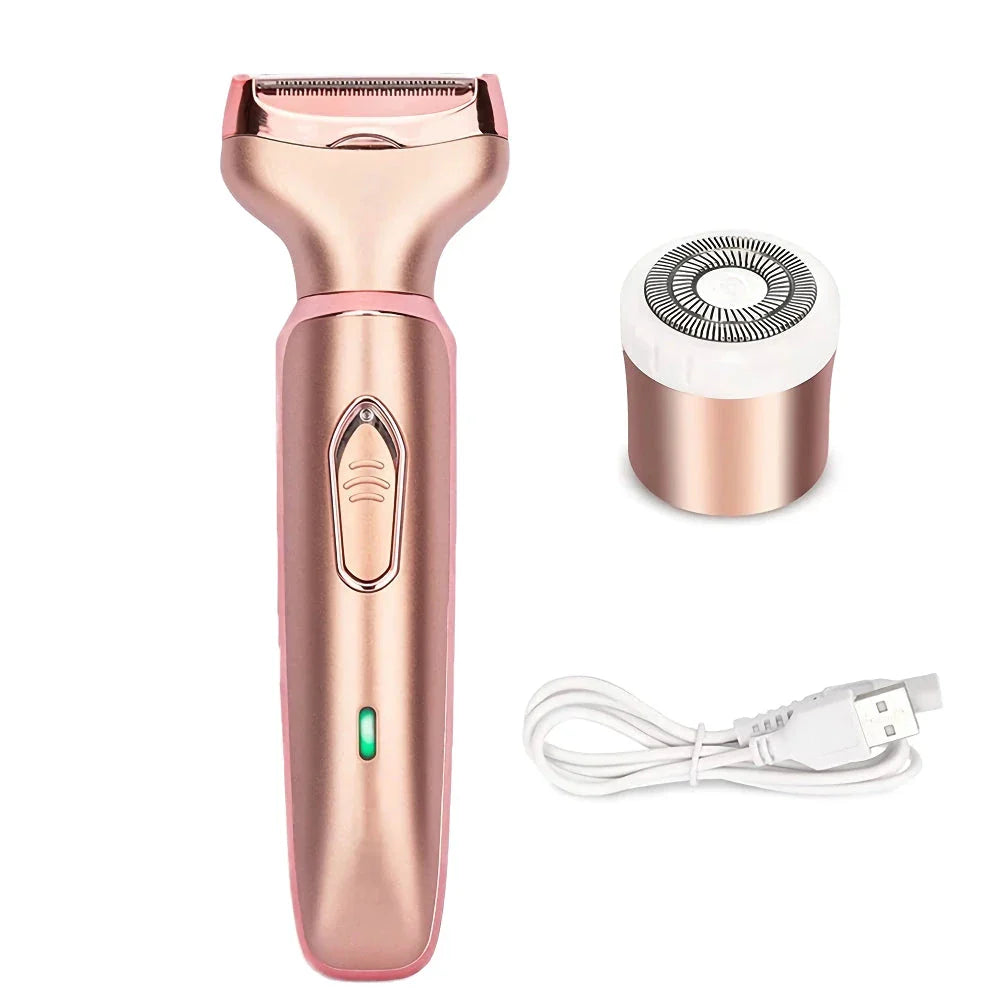 Professional 2-in-1 Electric Epilator and Razor for Women with Hypoallergenic Blades and Wet/Dry Versatility