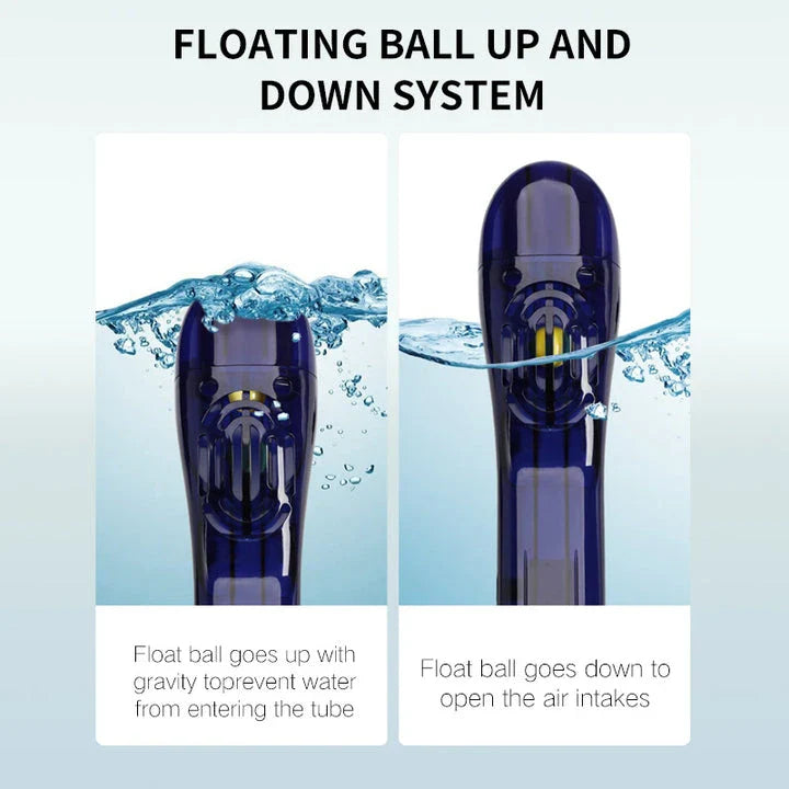 Premium full face anti-fog snorkel mask with wide 180-degree viewing and adjustable camera mount