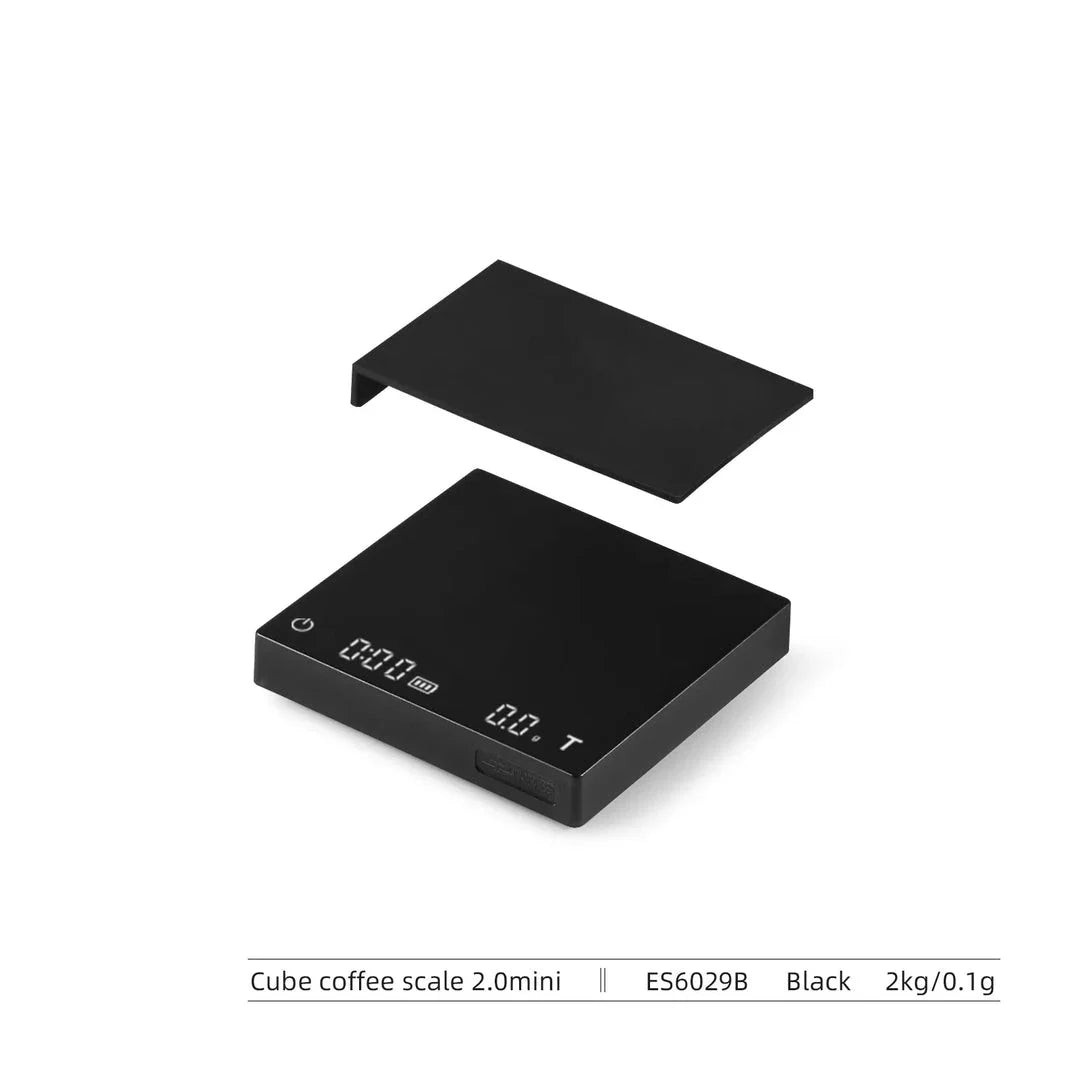 Precision Digital Coffee Scale with sleek white design and accurate 0.1g measurements for perfect coffee brewing
