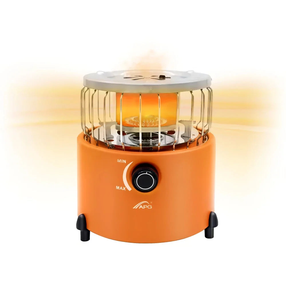 Versatile 2-in-1 Camping Stove and Gas Heater in blue colour, designed for outdoor comfort and convenience