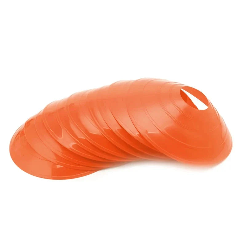 Premium Dynamic Football Training Cones in vibrant red, designed for agility, speed, and precision drills
