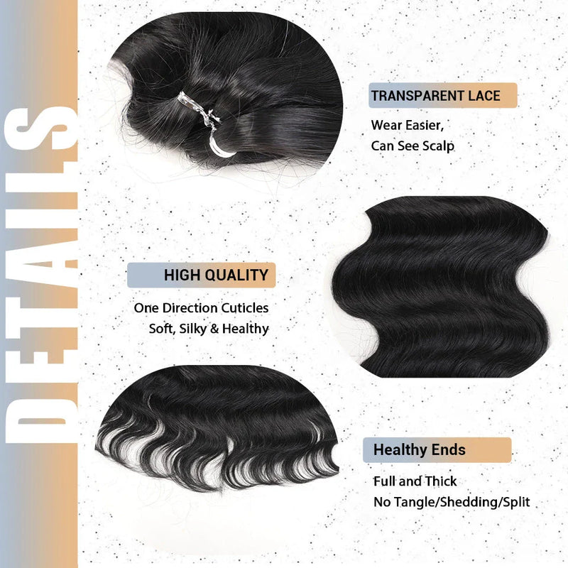 GiftHome UK Luxurious 24-Inch Body Wave Crochet Hair Extensions