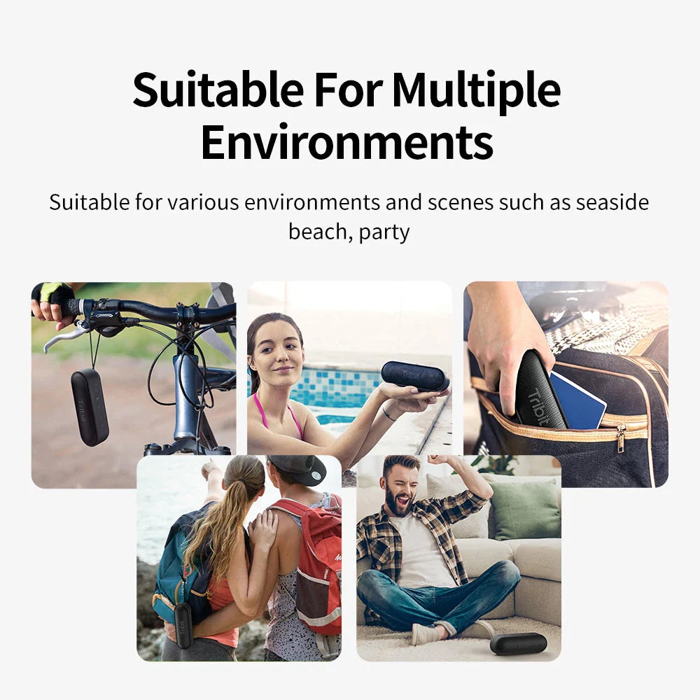 Robust portable Bluetooth speaker with 24-hour playtime, IPX7 waterproof protection, and enhanced bass for superior audio experience