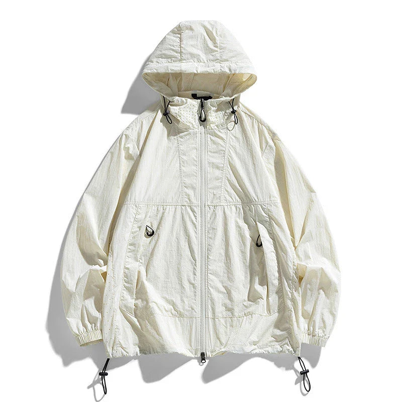 A lightweight, versatile outdoor jacket made from premium nylon fabric, perfect for British adventures and outdoor activities.