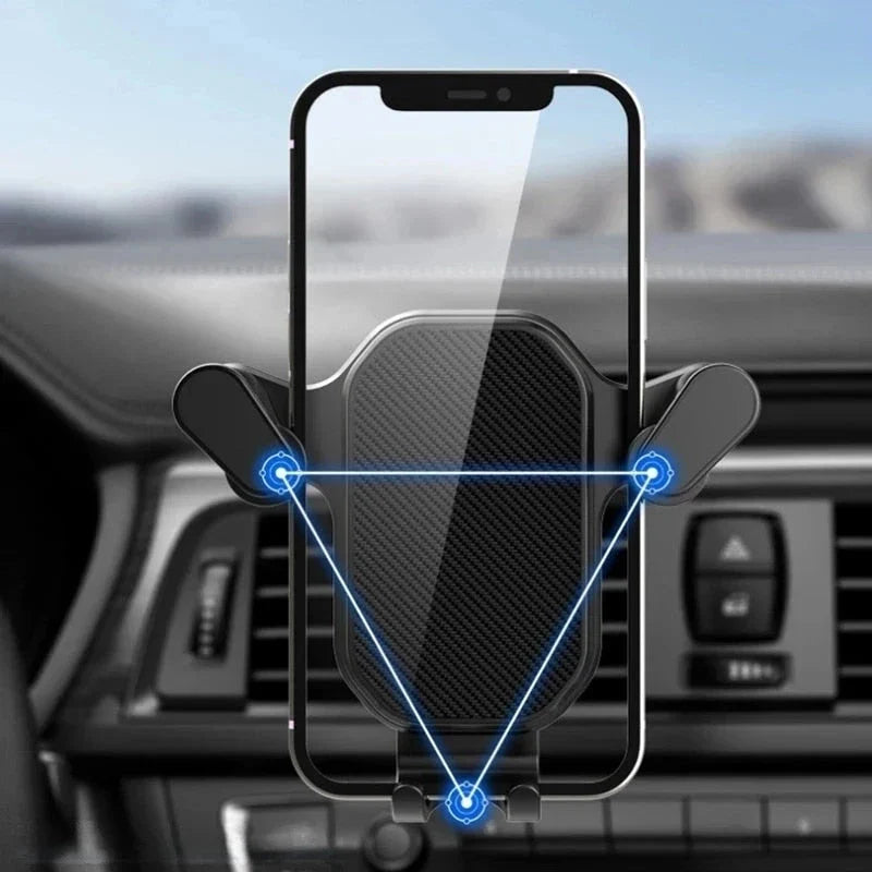 360-degree rotation car phone holder with secure hook-type base and one-handed operation for safe driving in the UK