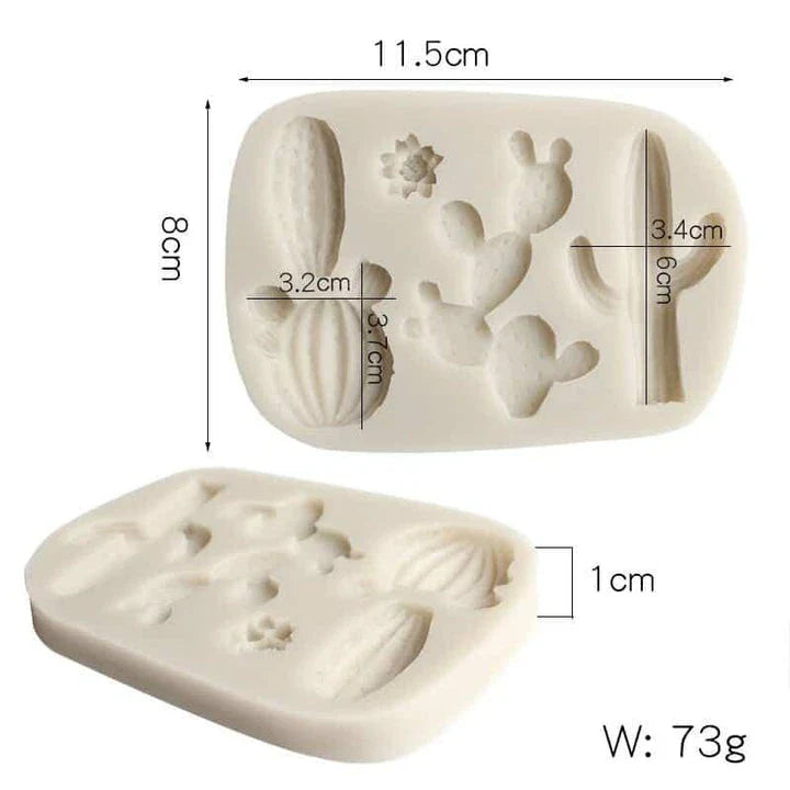 Premium silicone cactus-shaped baking mould for creating unique and creative desserts and treats