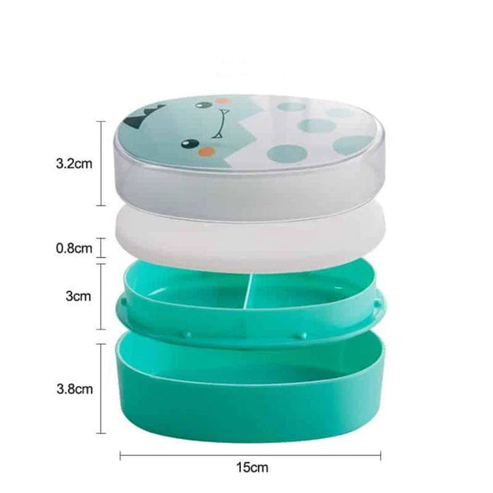 Egg-shaped children's lunchbox made of high-quality plastic with a 700ml capacity and leak-proof design