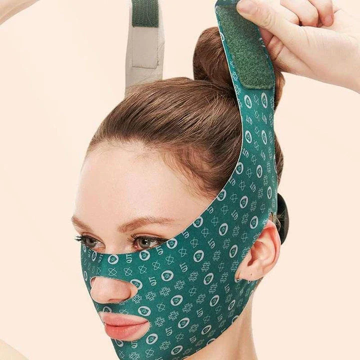 Contour-Enhancing Adjustable Sleep Mask for Firmer, Lifted Facial Appearance