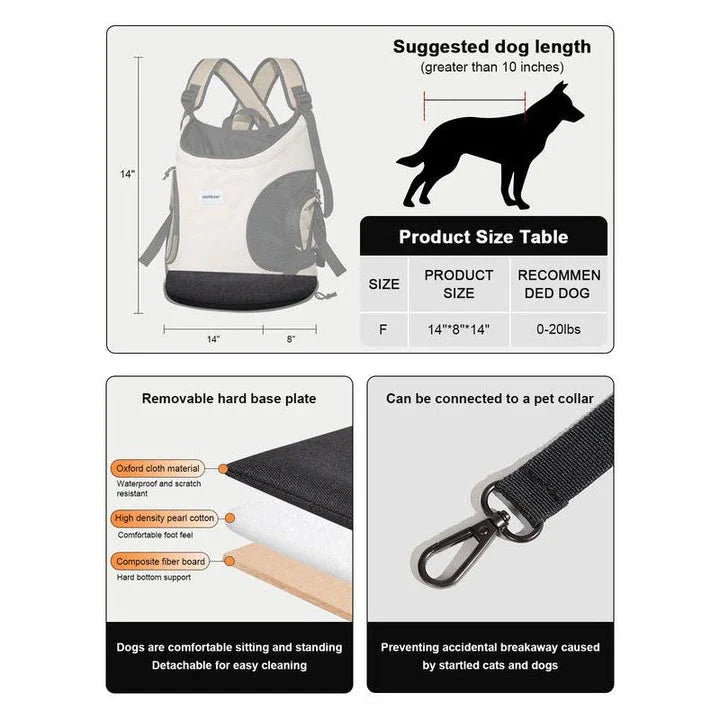 Lightweight, breathable pet sling backpack made of premium nylon and mesh, designed for small dogs and cats