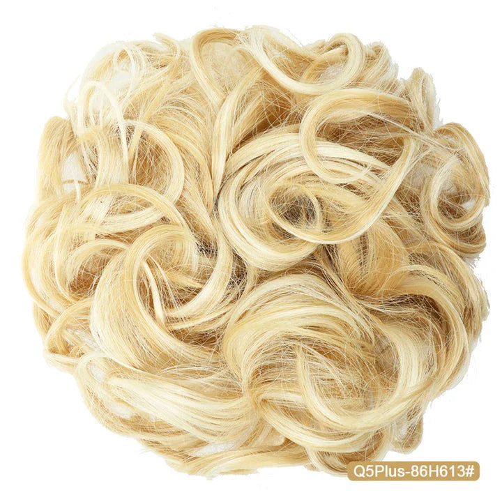 Messy Chignon Donut Hair Bun Pad in Fawn Brown, a versatile hair accessory that provides effortless elegance