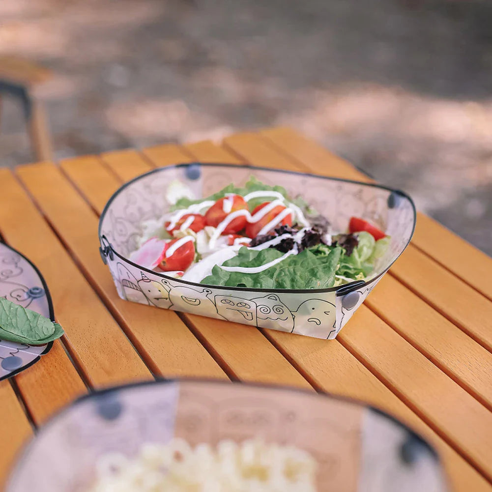 Versatile camping flatware set with bowl, cup, plate, and coffee drip filter made of durable PP material for outdoor dining