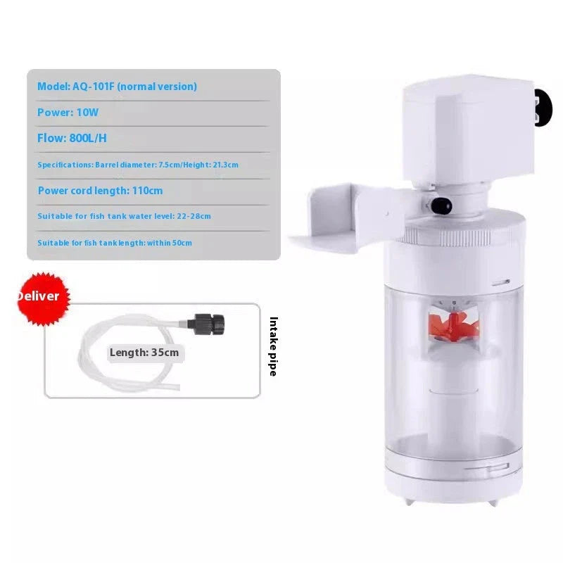 Premium 3-in-1 fish tank with integrated filtration system, sleek wall-mounted design, and durable plastic construction