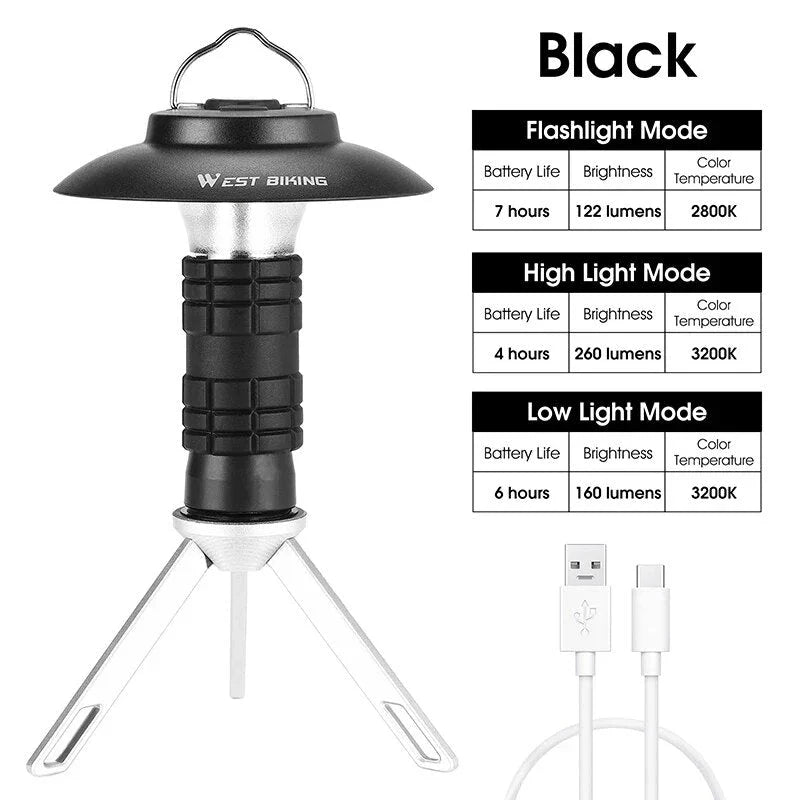 Powerful and Portable LED Camping Lantern with Magnetic Base for Outdoor Adventures