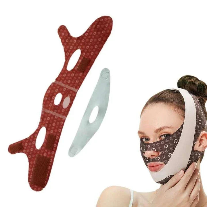 Contour-Enhancing Adjustable Sleep Mask for Firmer, Lifted Facial Appearance
