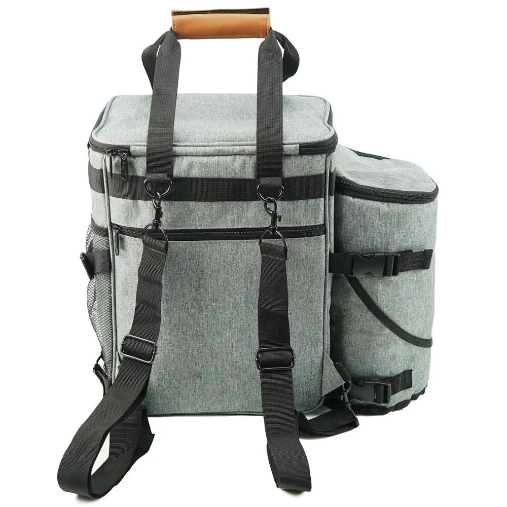Airline-approved pet travel backpack made of durable nylon with multiple pockets for organised storage and adjustable straps for comfortable carrying