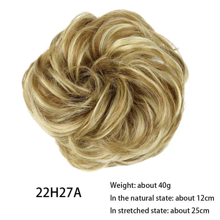 Messy Chignon Donut Hair Bun Pad in Fawn Brown, a versatile hair accessory that provides effortless elegance