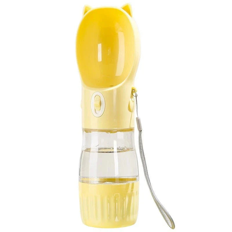Portable pet drinking cups in various colours and sizes for hydrating your furry friend during outdoor activities