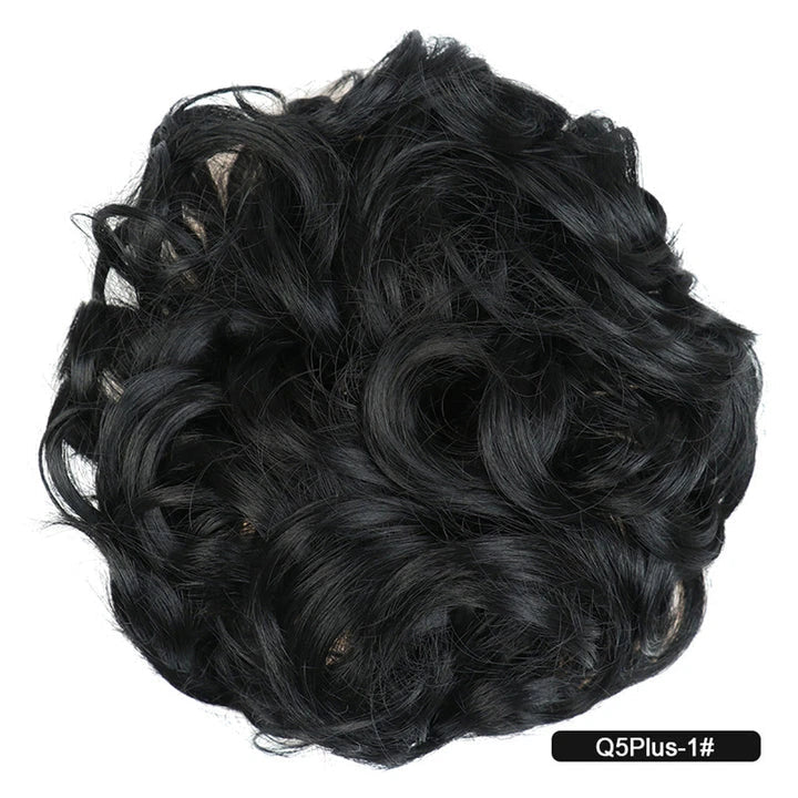 Messy Chignon Donut Hair Bun Pad in Fawn Brown, a versatile hair accessory that provides effortless elegance