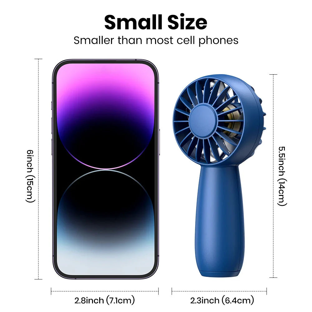 Mini Portable USB Electric Fan with Rechargeable Battery and Adjustable Speeds for Cooling Comfort