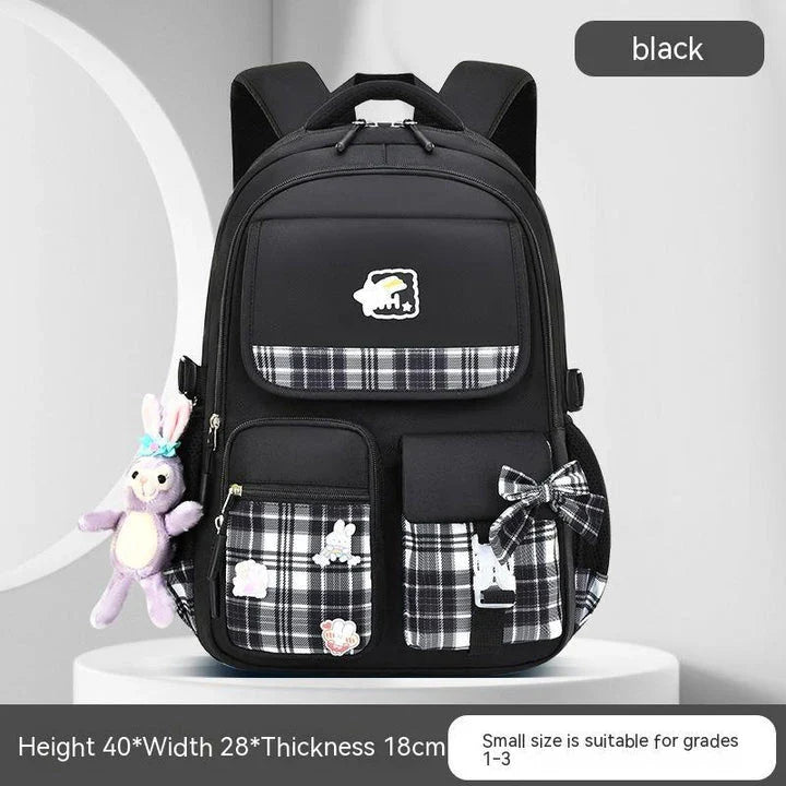 Charming children's backpack with cartoon design, ample capacity, and lightweight nylon construction