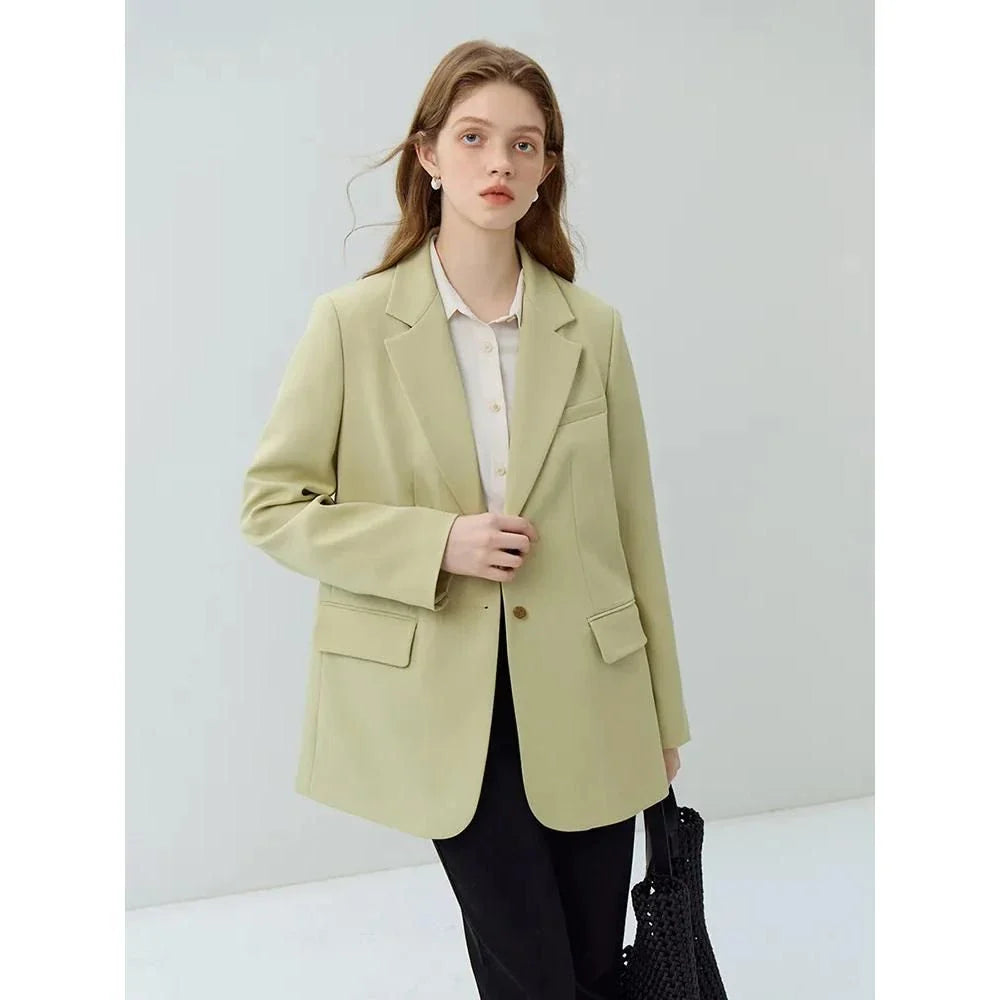 Elegant autumn casual suit set for contemporary women in chocolate brown color