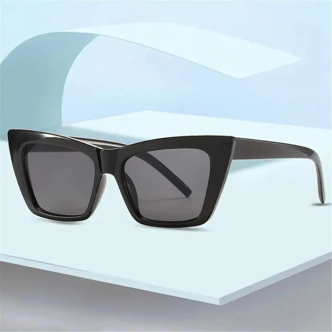 Trendy cat-eye sunglasses with polycarbonate lenses that provide UV400 protection and anti-reflective coating for enhanced clarity
