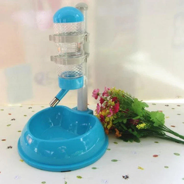 Automatic pet water dispenser and feeding bowl with sleek, modern design and 500 ml water capacity